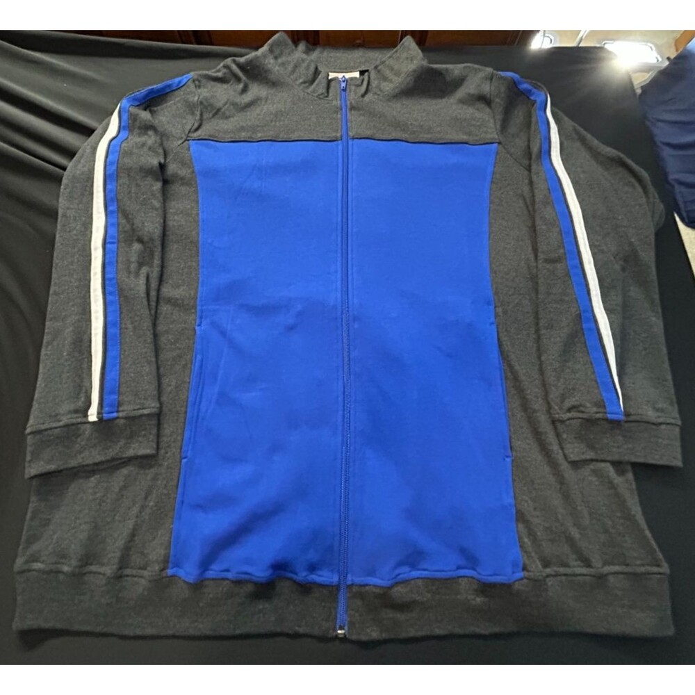 NWOT Woman Within Full-Zip Colorblock Jacket Plus Size -Woman Within 2x-26/28W